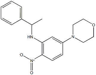 4-{4-nitro-3-[(1-phenylethyl)amino]phenyl}morpholine Struktur