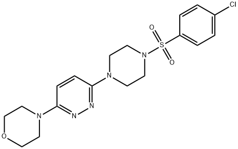 4-(6-{4-[(4-chlorophenyl)sulfonyl]piperazin-1-yl}pyridazin-3-yl)morpholine Struktur