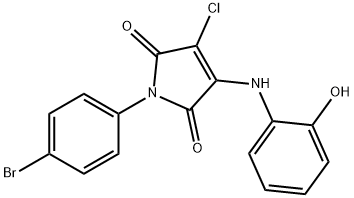 1-(4-bromophenyl)-3-chloro-4-(2-hydroxyanilino)-1H-pyrrole-2,5-dione Struktur