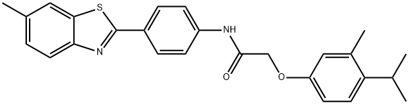 2-(4-isopropyl-3-methylphenoxy)-N-[4-(6-methyl-1,3-benzothiazol-2-yl)phenyl]acetamide Struktur