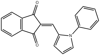 2-[(1-phenyl-1H-pyrrol-2-yl)methylene]-1H-indene-1,3(2H)-dione Struktur