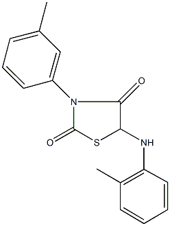 3-(3-methylphenyl)-5-(2-toluidino)-1,3-thiazolidine-2,4-dione Struktur