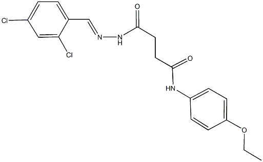 4-[2-(2,4-dichlorobenzylidene)hydrazino]-N-(4-ethoxyphenyl)-4-oxobutanamide Struktur