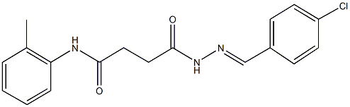 4-[2-(4-chlorobenzylidene)hydrazino]-N-(2-methylphenyl)-4-oxobutanamide Struktur