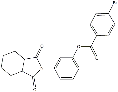 3-(1,3-dioxooctahydro-2H-isoindol-2-yl)phenyl 4-bromobenzoate Struktur