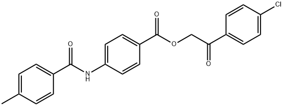 2-(4-chlorophenyl)-2-oxoethyl 4-[(4-methylbenzoyl)amino]benzoate Struktur