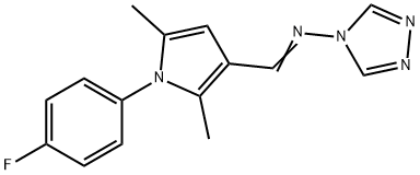 N-{[1-(4-fluorophenyl)-2,5-dimethyl-1H-pyrrol-3-yl]methylene}-N-(4H-1,2,4-triazol-4-yl)amine Struktur