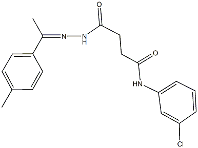 N-(3-chlorophenyl)-4-{2-[1-(4-methylphenyl)ethylidene]hydrazino}-4-oxobutanamide Struktur