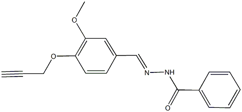 N'-[3-methoxy-4-(2-propynyloxy)benzylidene]benzohydrazide Struktur