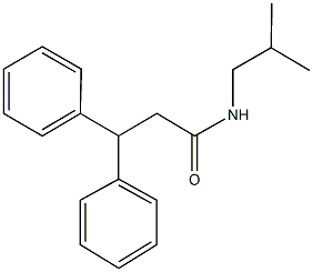 N-isobutyl-3,3-diphenylpropanamide Struktur