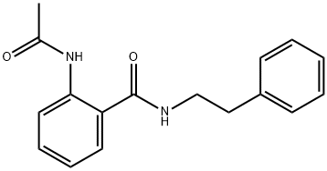 2-(acetylamino)-N-(2-phenylethyl)benzamide Struktur