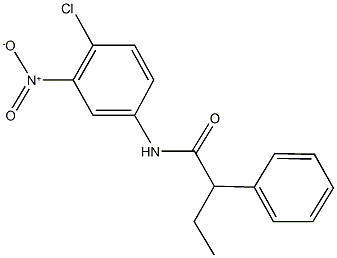 N-{4-chloro-3-nitrophenyl}-2-phenylbutanamide Struktur