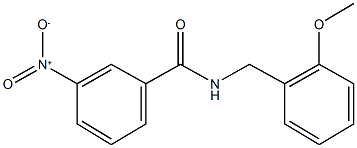 3-nitro-N-(2-methoxybenzyl)benzamide Struktur