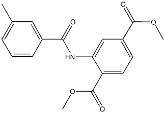 dimethyl 2-[(3-methylbenzoyl)amino]terephthalate Struktur