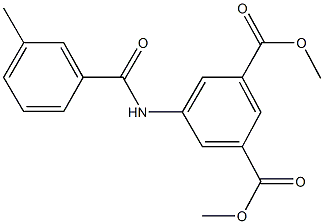 dimethyl 5-[(3-methylbenzoyl)amino]isophthalate Struktur