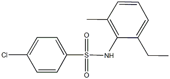 4-chloro-N-(2-ethyl-6-methylphenyl)benzenesulfonamide Struktur