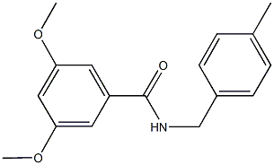 3,5-dimethoxy-N-(4-methylbenzyl)benzamide Struktur