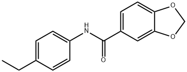 N-(4-ethylphenyl)-1,3-benzodioxole-5-carboxamide Struktur