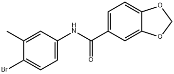 N-(4-bromo-3-methylphenyl)-1,3-benzodioxole-5-carboxamide Struktur