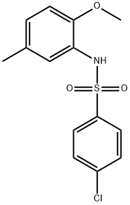 4-chloro-N-(2-methoxy-5-methylphenyl)benzenesulfonamide Struktur