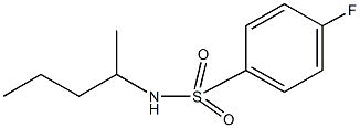 4-fluoro-N-(1-methylbutyl)benzenesulfonamide Struktur