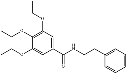 3,4,5-triethoxy-N-(2-phenylethyl)benzamide Struktur