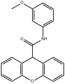 N-(3-methoxyphenyl)-9H-xanthene-9-carboxamide Struktur