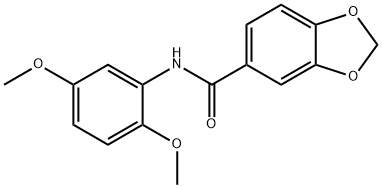 N-(2,5-dimethoxyphenyl)-1,3-benzodioxole-5-carboxamide Struktur