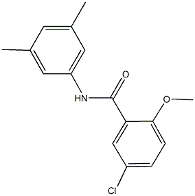 5-chloro-N-(3,5-dimethylphenyl)-2-methoxybenzamide Struktur