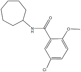 5-chloro-N-cycloheptyl-2-methoxybenzamide Struktur