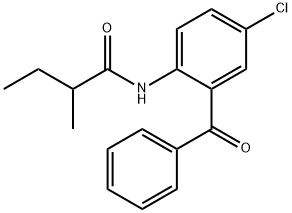 N-(2-benzoyl-4-chlorophenyl)-2-methylbutanamide Struktur