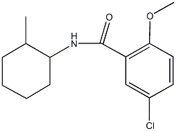 5-chloro-2-methoxy-N-(2-methylcyclohexyl)benzamide Struktur