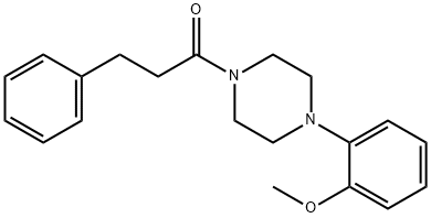 1-(2-methoxyphenyl)-4-(3-phenylpropanoyl)piperazine Struktur