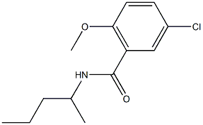 5-chloro-2-methoxy-N-(1-methylbutyl)benzamide Struktur