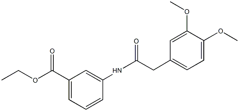 ethyl 3-{[(3,4-dimethoxyphenyl)acetyl]amino}benzoate Struktur