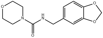 N-(1,3-benzodioxol-5-ylmethyl)-4-morpholinecarboxamide Struktur