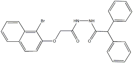 N'-{[(1-bromo-2-naphthyl)oxy]acetyl}-2,2-diphenylacetohydrazide Struktur