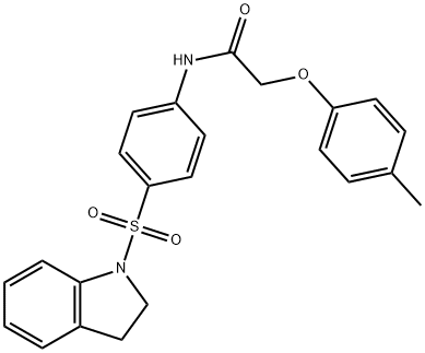 N-[4-(2,3-dihydro-1H-indol-1-ylsulfonyl)phenyl]-2-(4-methylphenoxy)acetamide Struktur