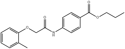 propyl 4-{[(2-methylphenoxy)acetyl]amino}benzoate Struktur