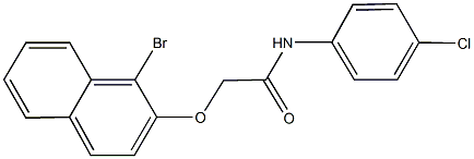 2-[(1-bromo-2-naphthyl)oxy]-N-(4-chlorophenyl)acetamide Struktur