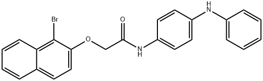 N-(4-anilinophenyl)-2-[(1-bromo-2-naphthyl)oxy]acetamide Struktur