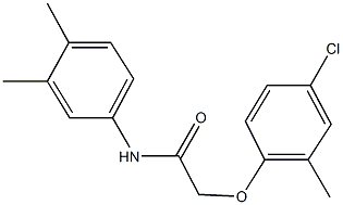 2-(4-chloro-2-methylphenoxy)-N-(3,4-dimethylphenyl)acetamide Struktur