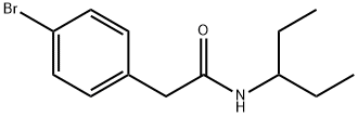 2-(4-bromophenyl)-N-(1-ethylpropyl)acetamide Struktur