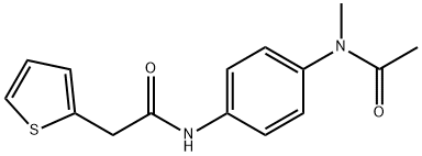 N-{4-[acetyl(methyl)amino]phenyl}-2-(2-thienyl)acetamide Struktur