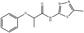 N-(5-methyl-1,3,4-thiadiazol-2-yl)-2-phenoxypropanamide Struktur