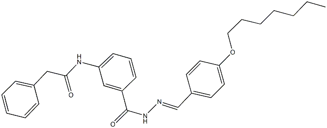 N-[3-({2-[4-(heptyloxy)benzylidene]hydrazino}carbonyl)phenyl]-2-phenylacetamide Struktur