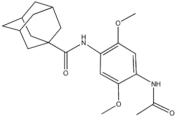 N-[4-(acetylamino)-2,5-dimethoxyphenyl]-1-adamantanecarboxamide Struktur