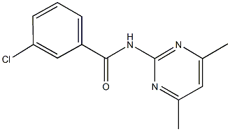 3-chloro-N-(4,6-dimethyl-2-pyrimidinyl)benzamide Struktur