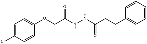 2-(4-chlorophenoxy)-N'-(3-phenylpropanoyl)acetohydrazide Struktur