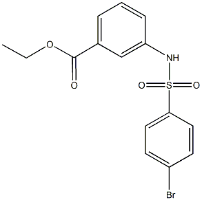 ethyl 3-{[(4-bromophenyl)sulfonyl]amino}benzoate Struktur